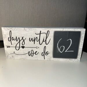 Wedding Chalkboard Countdown Block without Chalk